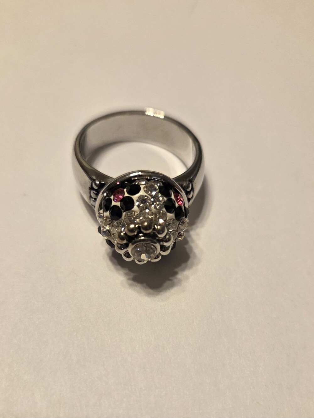 Rhinestone Pave Ring Size 9